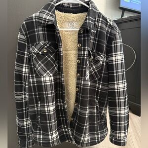 Sage Black and White Plaid Jacket